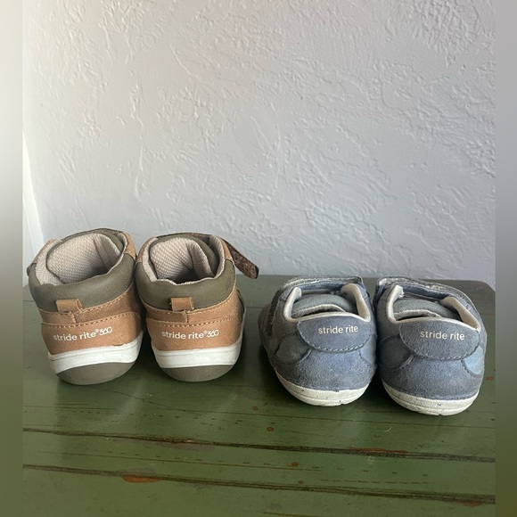 Two pairs if stride ride boys shoes toddler size 4 - Picture 2 of 6